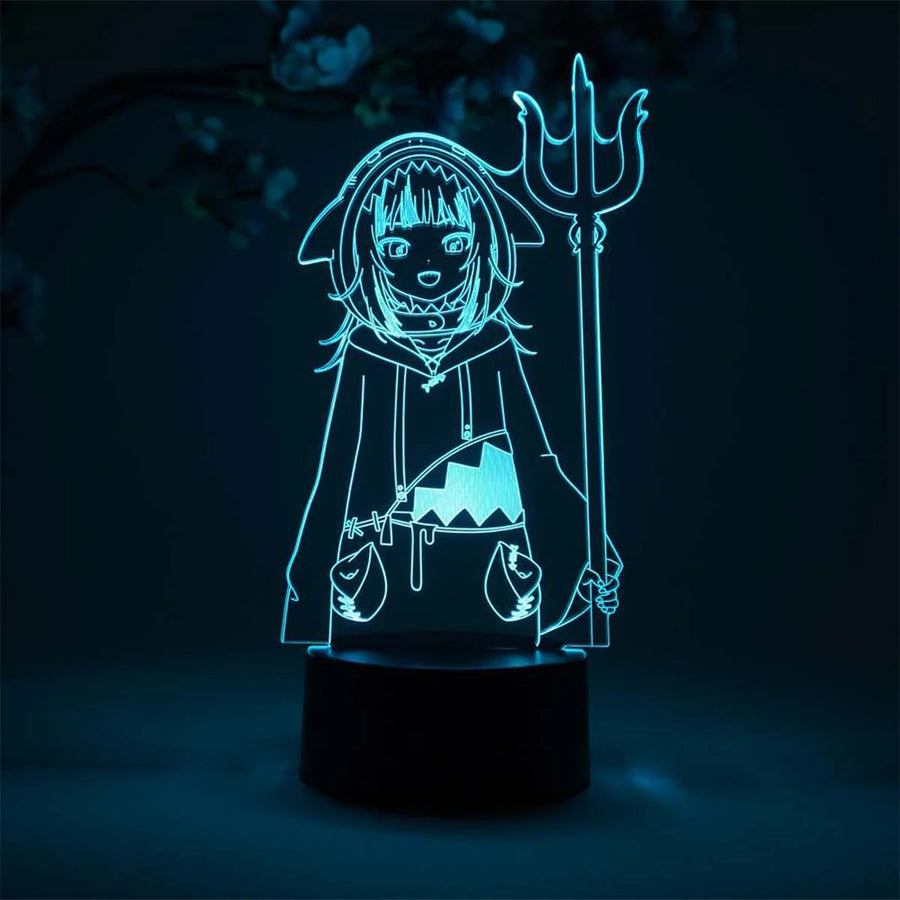 Hololive Production Gawr Gura Otaku Lamp | Anime Lamp | Neko Alley Anime