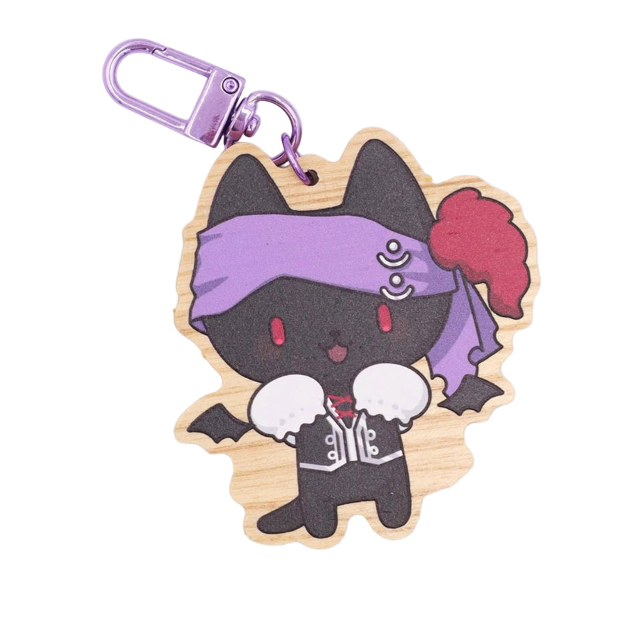 Nyanpirate 2.5” Ash Wood Keychain