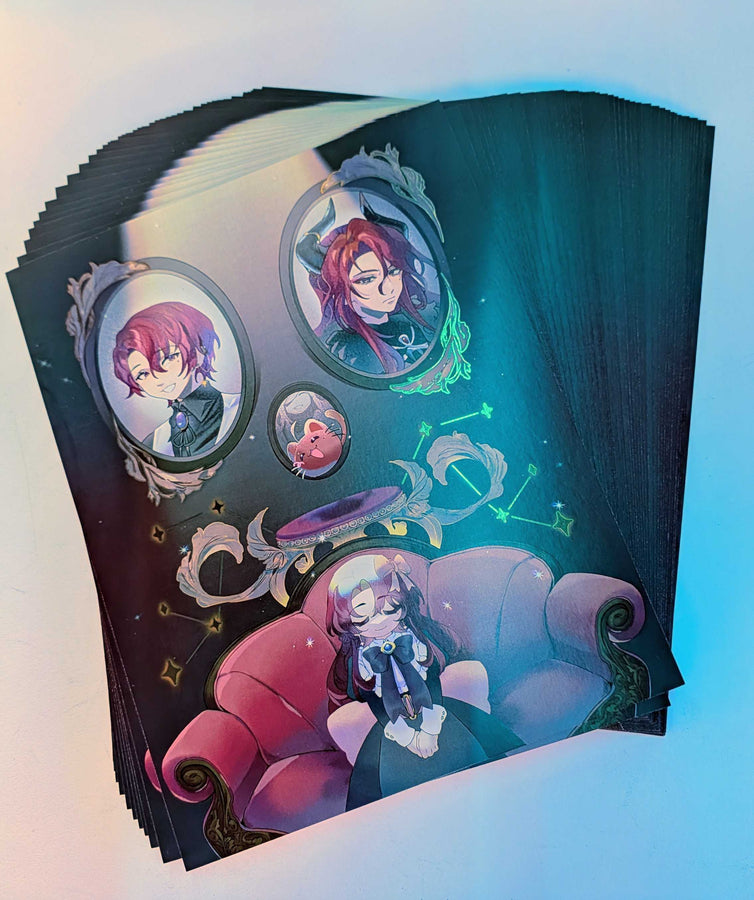 Fates Etched in Starlight - A4 Foil Print