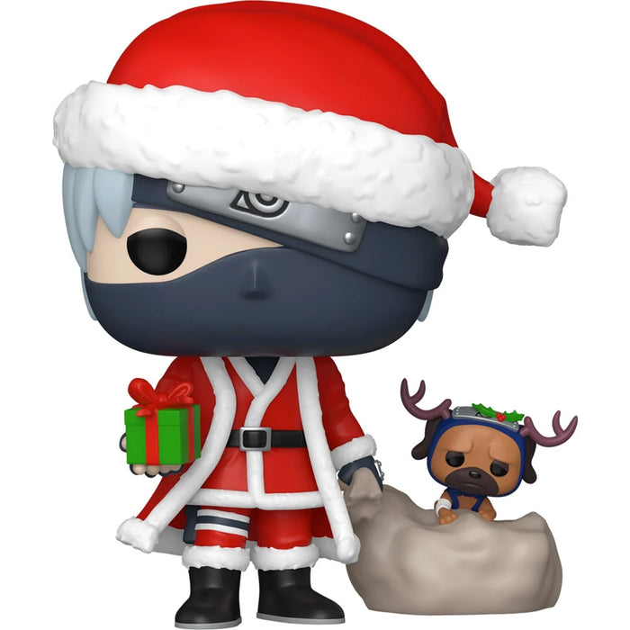 Naruto: Shippuden Kakashi Hatake with Pakkun (Holiday) Funko Pop! Vinyl Figure Plus #2050
