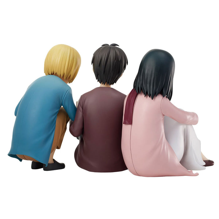 Attack on Titan Eren Jaeger, Mikasa Ackerman, and Armin Arlert Rumbling Ichibansho Statue