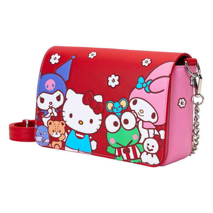 Hello Kitty & Friends Pink and Red Color Block Series Crossbody Bag