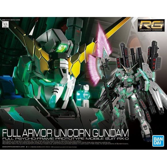 Gundam RX-0 Unicorn Full Armor RG 1/144 Model Kit | Anime Figure | Neko Alley Anime