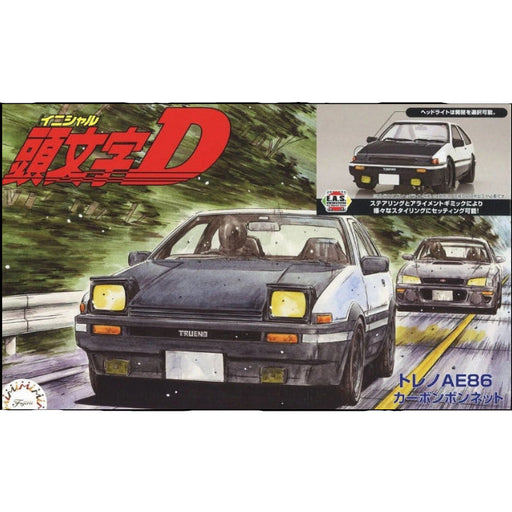 Initial D Treno AE86 Carbon Bonnet Takumi Fujiwara 1/24 Model Kit - Model Kit | Neko Alley Anime