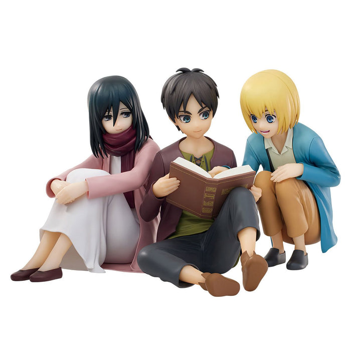 Attack on Titan Eren Jaeger, Mikasa Ackerman, and Armin Arlert Rumbling Ichibansho Statue