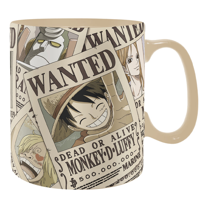 One Piece Wanted Poster Heat Change Mug & Coaster Set