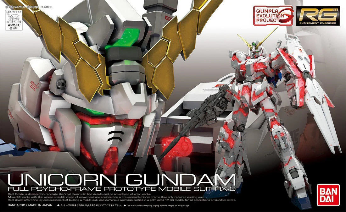 Gundam UC 25 Unicorn Gundam RG 1/144 Model Kit