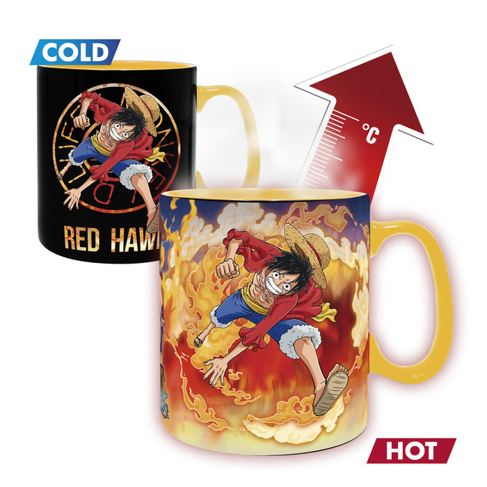 One Piece Cross Bones Heat Change Mug & Coaster Gift Set