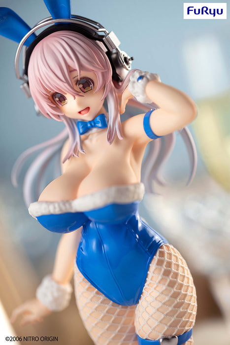 Super Sonico BiCute Blue Rabbit Bunnies Figure