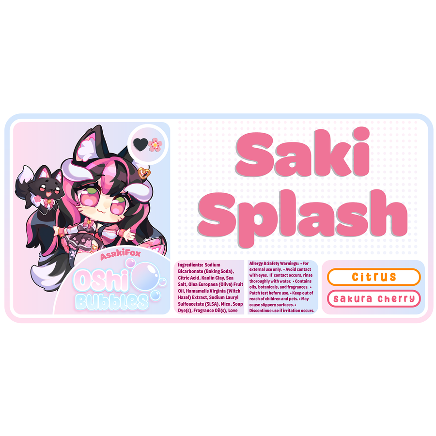 Asaki's Saki Splash | Anime Bath Bomb | Neko Alley Anime