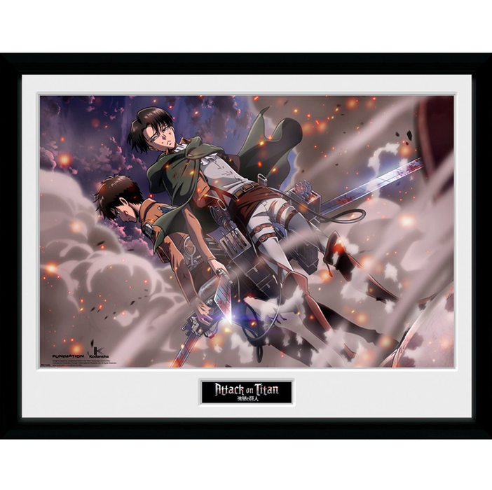 Attack on Titan Smoke Blast Framed Poster - Neko Alley Anime