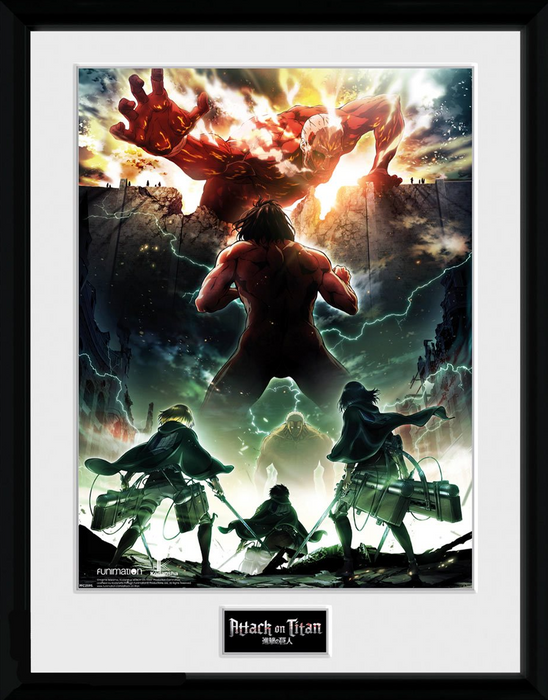 Attack on Titan Key Art Framed Poster - Neko Alley Anime