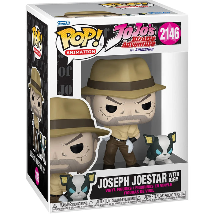 JoJo's Bizarre Adventure Joseph Joestar and Iggy Funko Pop! Vinyl Figure and Buddy