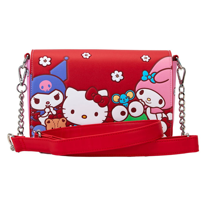 Hello Kitty & Friends Pink and Red Color Block Series Crossbody Bag