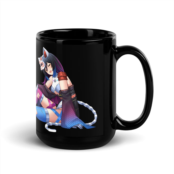 Neko Alley Anime Black Glossy Mug - Neko Alley Anime