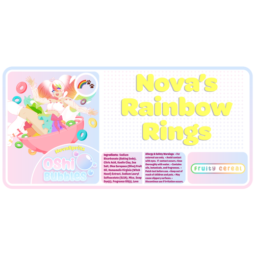 Nova's Rainbow Rings | Anime Bath Bomb | Neko Alley Anime